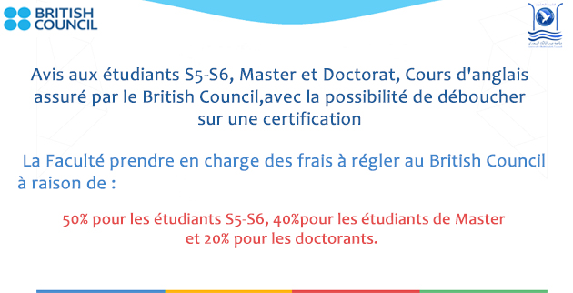 Avis Aux Etudiants S5 S6 Master Et Doctorat Cours D Anglais